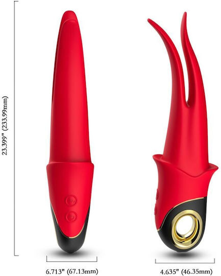 Armony Doppelter Vibrator 23.4cm Rot