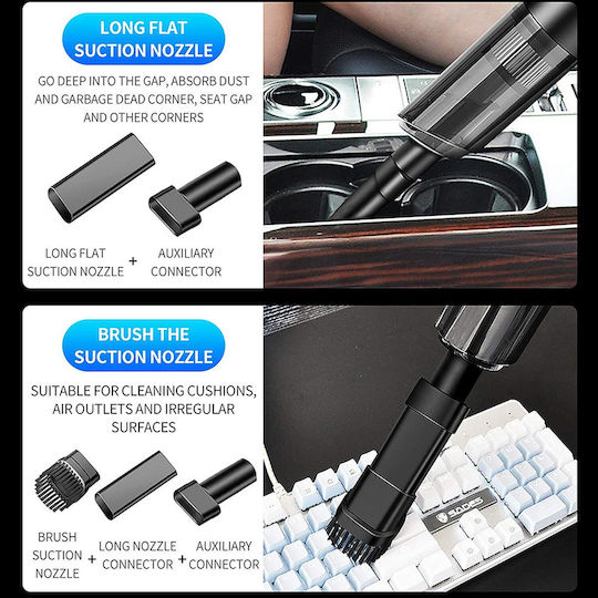 Aspirator De Mână Pentru Mașini Cu Cablu Bricheta 12V 120W ZK12413QWS07 Negru