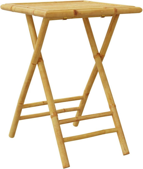 Tisch für kleine Außenbereiche aus Bambus Zusammenklappbar Bamboo 55x55x75cm
