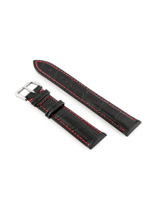 Pacific Leather Strap Black 20mm