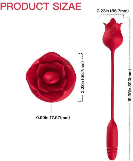 Armony Klitoris Vibrator 39cm Rot