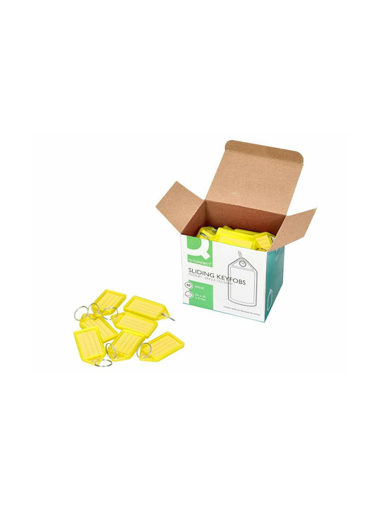 Q-Connect Set Keychain Yellow 40pcs