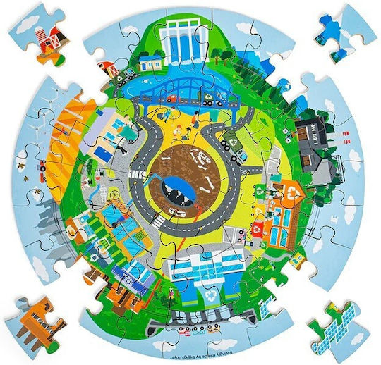 Ξύλινο Παιδικό Puzzle Σφηνώματα 50pcs Kidslife