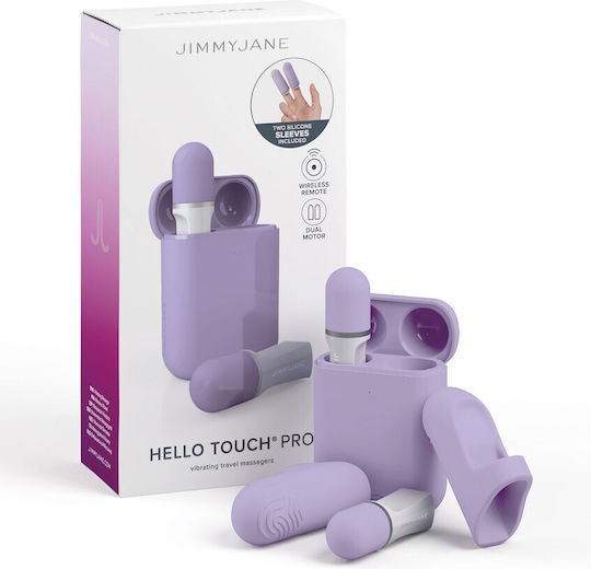 Jimmyjane Hello Touch Pro Вибратор Пръст с Дистанционно Управление 6.2см Лилави