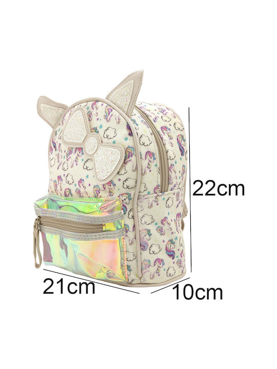 Gift-Me Mini Unicorns Geantă pentru Copii Înapoi Albă 22bucx21bucx10buccm.