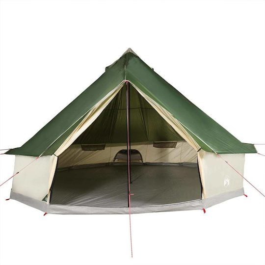 vidaXL Campingzelt Teepee Grüne für 6 Personen 305x305x200cm