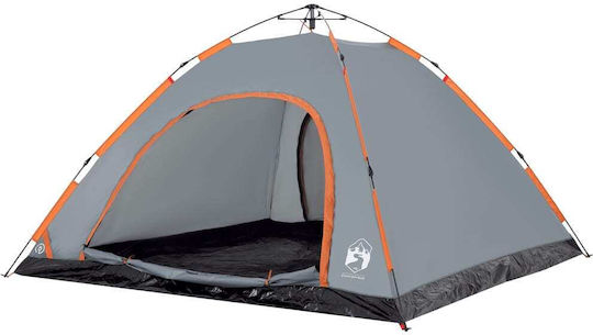 vidaXL Camping Tent Igloo Gray for 5 People 300x300x185cm Grey/Orange
