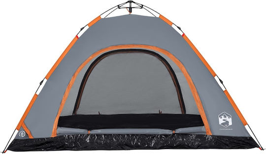 vidaXL Camping Tent Igloo Gray for 5 People 300x300x185cm Grey/Orange