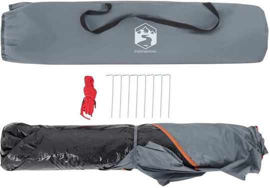 vidaXL Camping Tent Igloo Gray for 5 People 300x300x185cm Grey/Orange