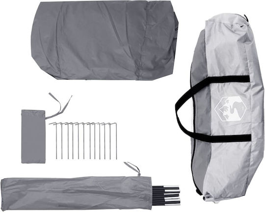 vidaXL Nautica Competition Strandsonnenschutz 4 Personen Grau