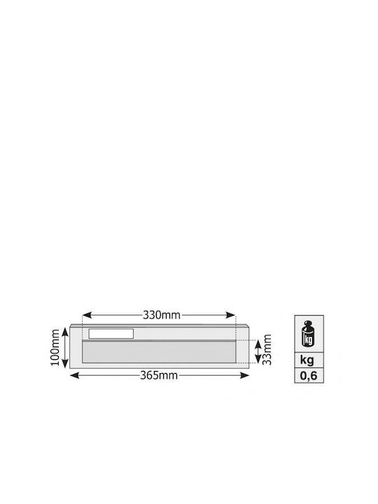 Viometal Mailbox Slot Inox in Silver Color