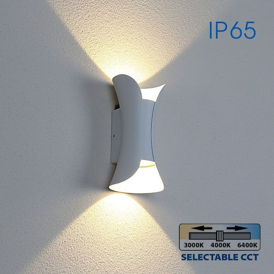 Vivalux Wall-Mounted Outdoor Light LED IP65 10W with Adjustable White Light 10x20x8εκ.