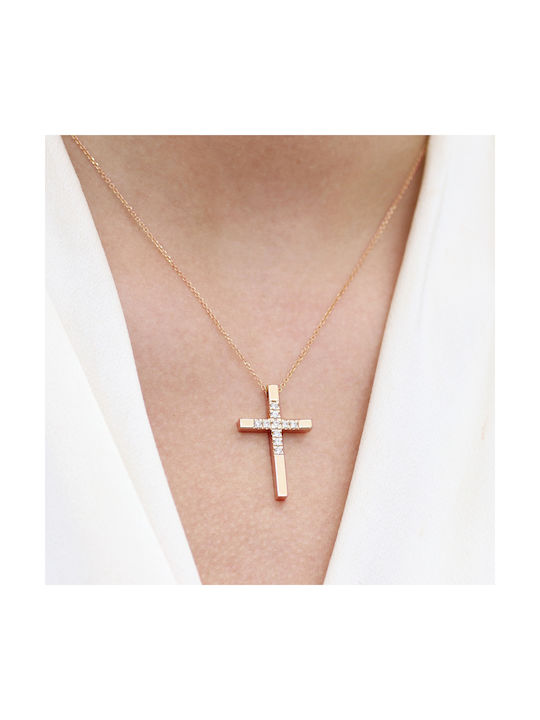 Rose Gold Plated Cross with Chain