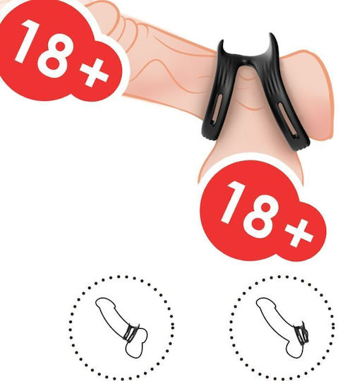 Armony Vibrating Cock Ring Schwanz Silikon Schwarz