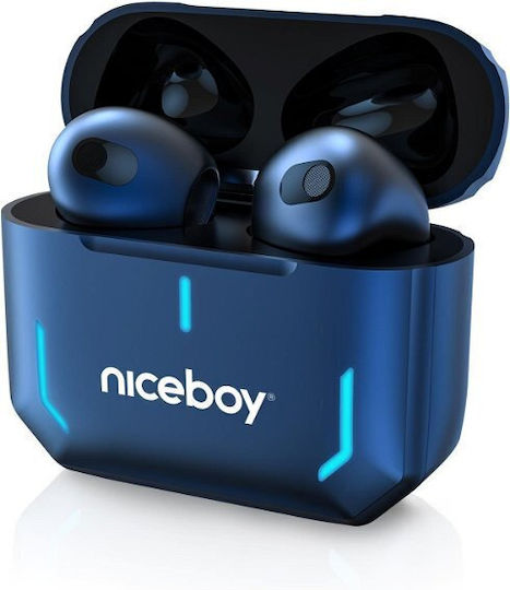 Niceboy HIVE SpacePods In-ear Bluetooth Handsfree Ακουστικά με Θήκη Φόρτισης Μπλε