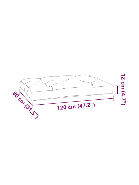 vidaXL Waterproof Bench Cushion for Pallet with Backrest Red 7 Pieces