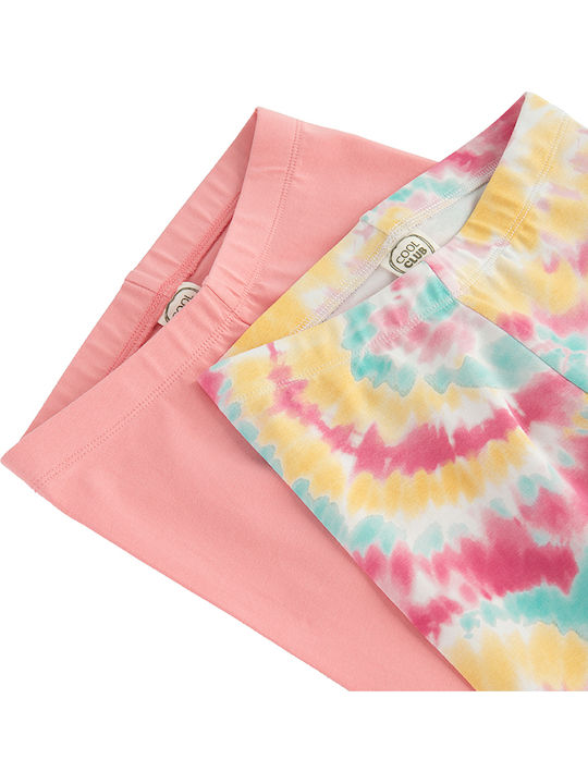 Kids Leggings Set Long Pink and yellow