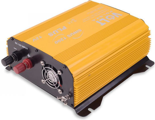 Volt Polska Car Inverter Pure Sinewave 600W to Converter 12V DC in 230V AC
