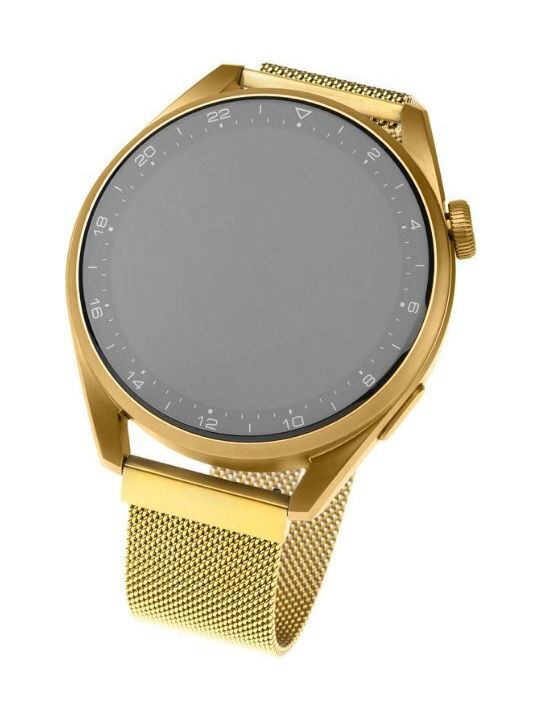 Fixed Mesh Metallic Bracelet Gold 20mm
