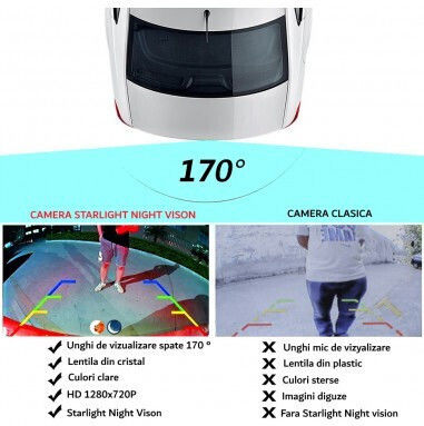 Camera de backup HD cu vedere pe timp de noapte Starlight pentru Ford Focus Mk3 Fiesta în mânerele ușii portbagajului