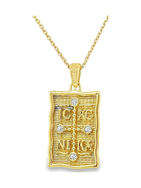 Xryseio Anhänger Kinder Amulett Beidseitig Konstantinato aus Gold 9K KN1108