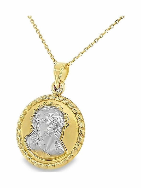 Xryseio Anhänger Kinder Amulett Beidseitig Konstantinato aus Weißgold 9K KN1100