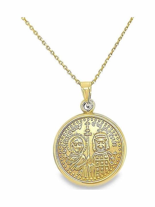 Xryseio Anhänger Kinder Amulett Beidseitig Konstantinato aus Weißgold 9K KN1100