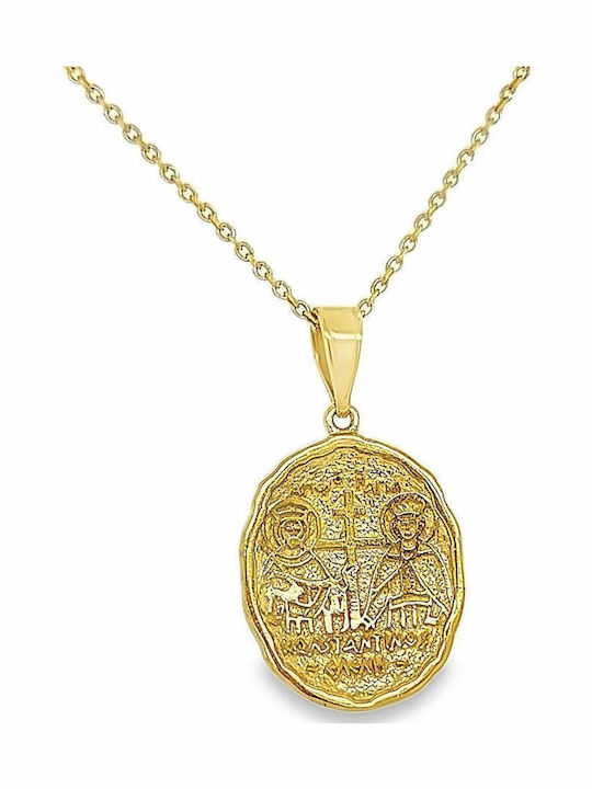 Xryseio Anhänger Kinder Amulett Beidseitig Konstantinato aus Weißgold 9K KN1106