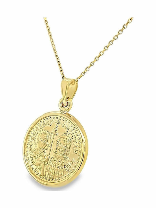 Xryseio Anhänger Kinder Amulett Beidseitig Konstantinato aus Weißgold 9K KN1104