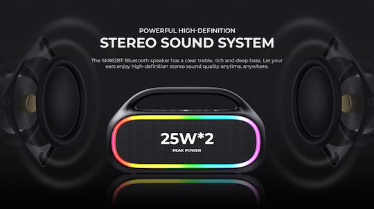Havit SK862BT Boxă Bluetooth 50W cu Radio și Durată de Baterie până la 12 ore Negru