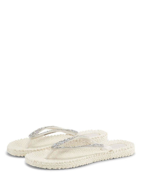 Ilse Jacobsen Frauen Flip Flops in Silber Farbe