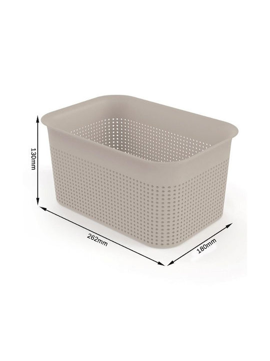 Rotho Babydesign Plastic Storage Box with Lid Brown 26.2x18cm 1pcs