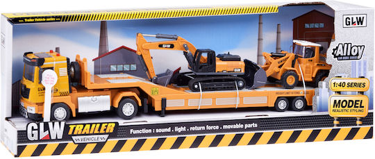 Mini-Bauarbeiter-Set mit Sound Bagger Bulldozer