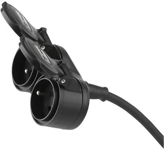 Emos Waterproof Extension Cable Cord 3 x 1.5mm²/10m Black
