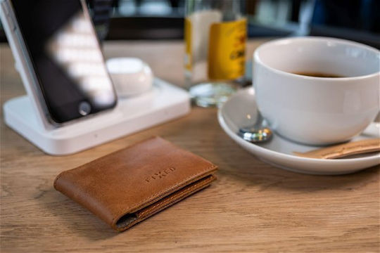 Case Leather for AirTag in Brown color