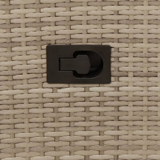 Outdoor-Sessel Rattan Beige mit Kissen 2Stück 49x50.5x92εκ.