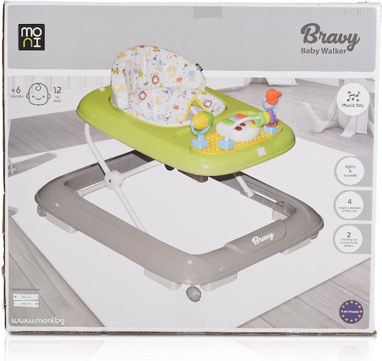 Moni Baby Walker with Music for 6+ Months Blue
