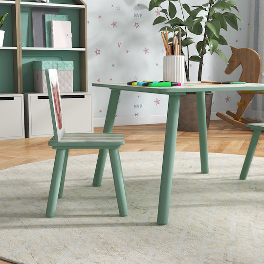 Kids Table and Chairs Set Green Zonekiz