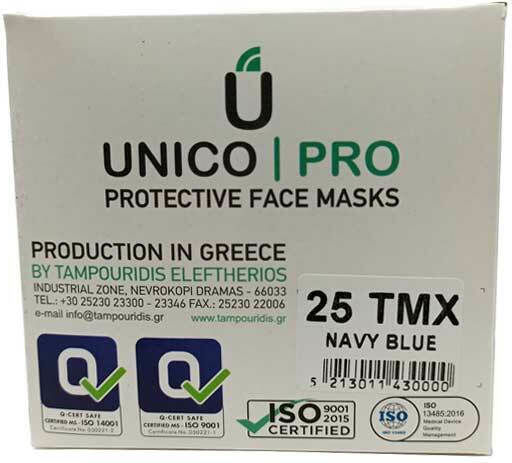 Unico Nanopro Μάσκα Προστασίας FFP2 Navy Μπλε 1τμχ