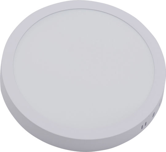 Uncle George Στρογγυλό Εξωτερικό LED Panel 18W με Ψυχρό Λευκό Φως 21εκ.