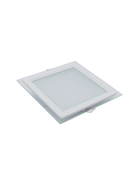 Uncle George Pătrat Încastrat Panou LED Putere 18W cu Alb Rece Lumini 20x20cm.