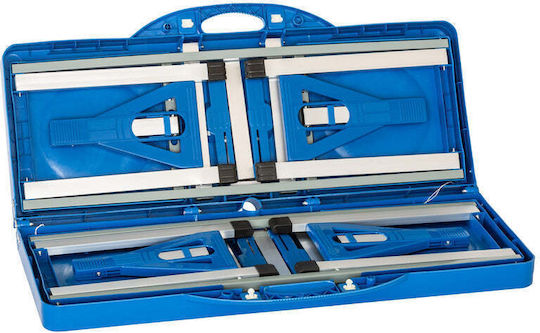 Τραπεζαρία - Παγκάκι Αλουμινίου Πτυσσόμενη 82x82x68cm Μπλε