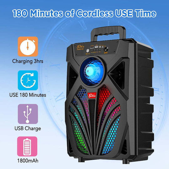 Karaoke Lautsprecher mit Kabelgebundenem Mikrofon SING-E ZQS8149 Schwarzes