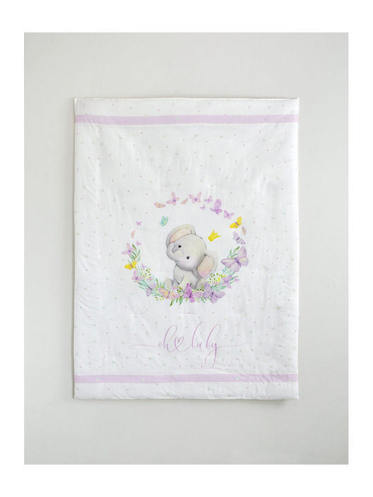 Nima Belle Бебешка кувертюра Памук Бял 100x140см