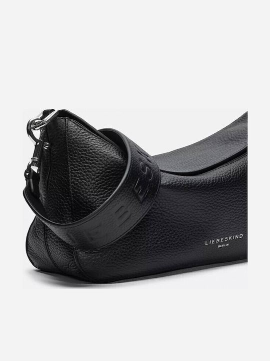 Leder Damentasche Schultertasche Schwarz