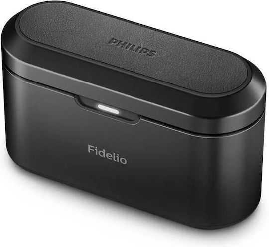 Philips Fidelio T1 In-ear Bluetooth Handsfree Ακουστικά με Αντοχή στον Ιδρώτα και Θήκη Φόρτισης Μαύρα