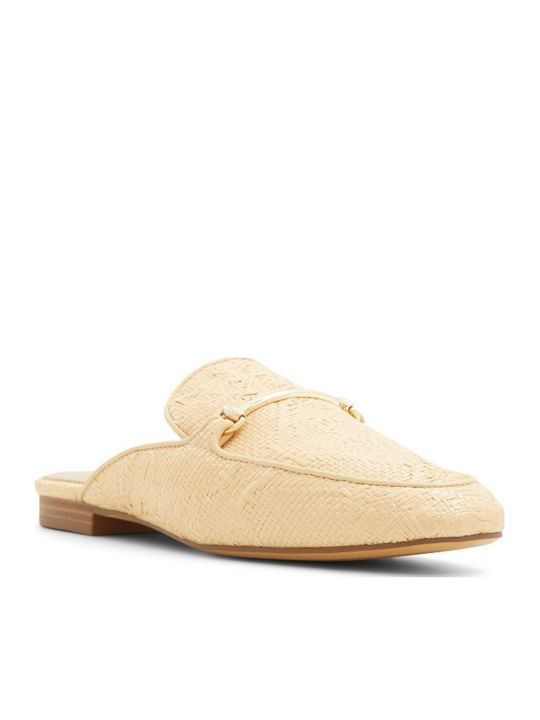 Mules mit Absatz in Beige Farbe