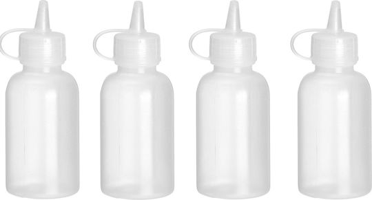 Hendi Set von 4 durchsichtigen Flaschen für Soße mit einer Kapazität von 30ml