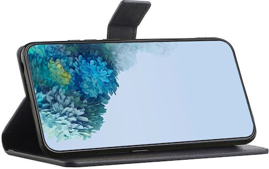 Litchi Texture Wallet Negru (Honor 200 Lite 5G)