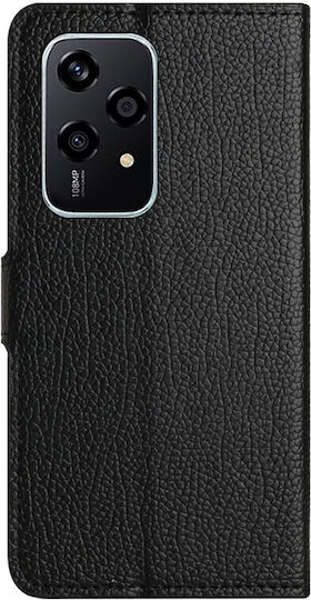 Litchi Texture Wallet Negru (Honor 200 Lite 5G)